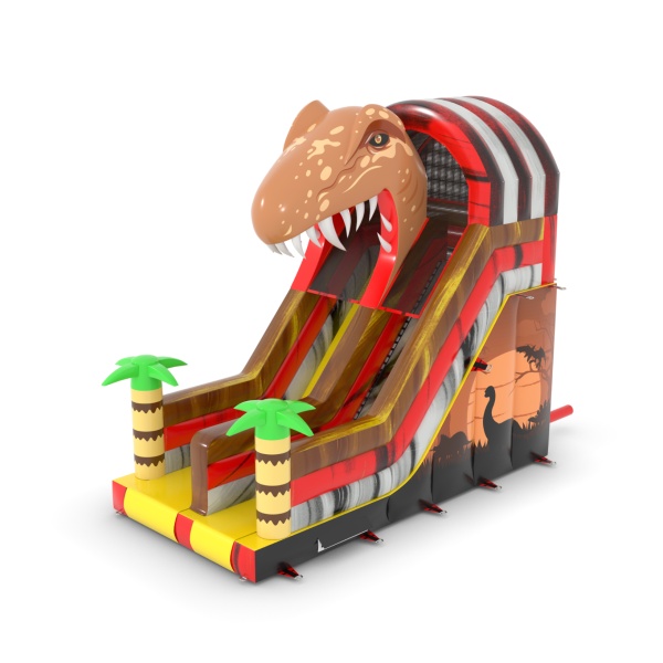 Dmuchana zjeżdżalnia w motywie dinozaurów