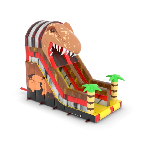 Dmuchana zjeżdżalnia w motywie dinozaurów