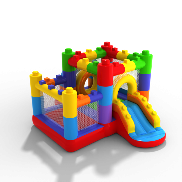 Mały skakaniec z suchym basenem dla dzieci - Kolorowe Klocki  - 3