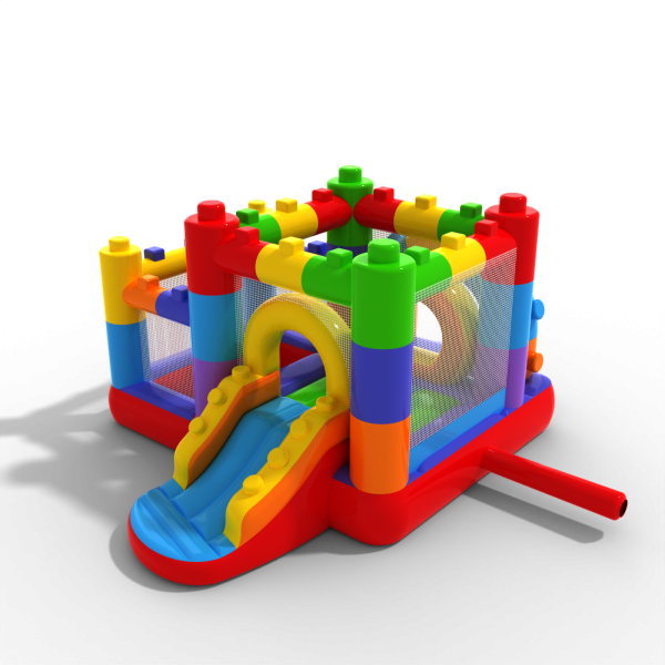 Mały skakaniec z suchym basenem dla dzieci - Kolorowe Klocki  - 4