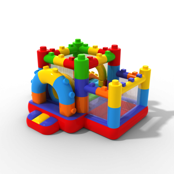 Mały skakaniec z suchym basenem dla dzieci - Kolorowe Klocki  - 2