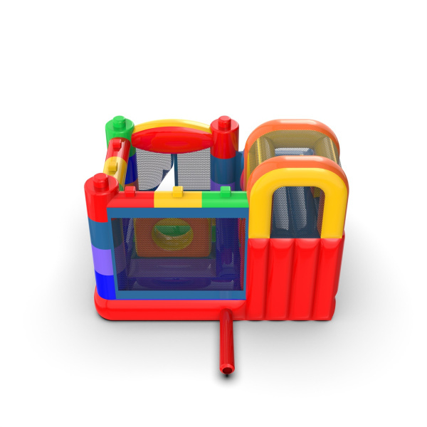 Mały skakaniec ze zjeżdżalnią dla dzieci - Kolorowe Klocki  - 3