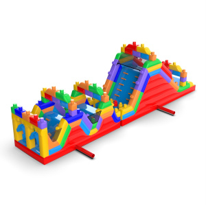 Dmuchany tor przeszkód Kolorowe Klocki - 15m