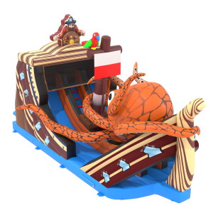 Dmuchana zjeżdżalnia Statek Piracki z ośmiornicą