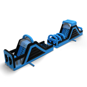 Dmuchany tor przeszkód "CrashKader" w niebieskim odcieniu  22,5 m