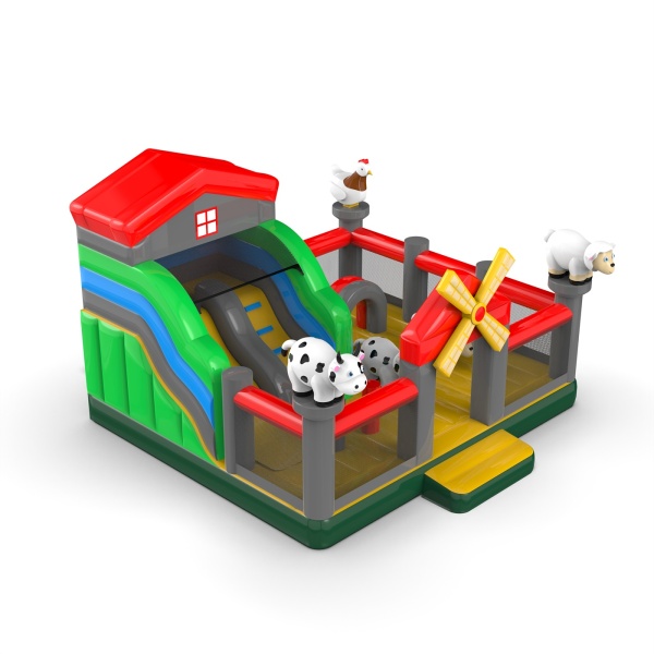 Dmuchany plac zabaw 6x6 w motywie farmerskim