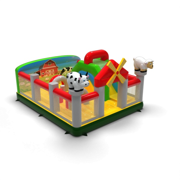 Dmuchany plac zabaw 6x5 w motywie farmerskim
