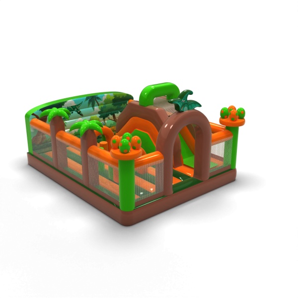 Dmuchany plac zabaw 6x5 w motywie dino