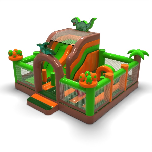 Dmuchany plac zabaw 6x6 w motywie dino