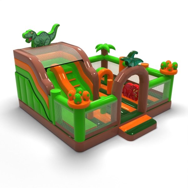 Dmuchany plac zabaw 6x6 w motywie dino