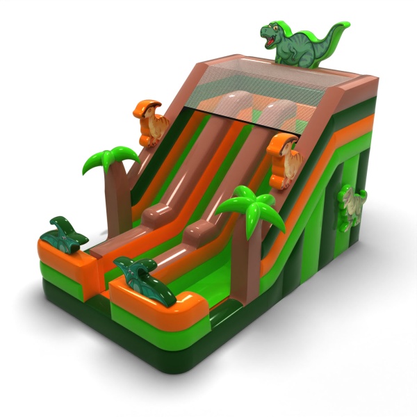 Podwójna zjeżdżalnia z motywem dinozaurów mini