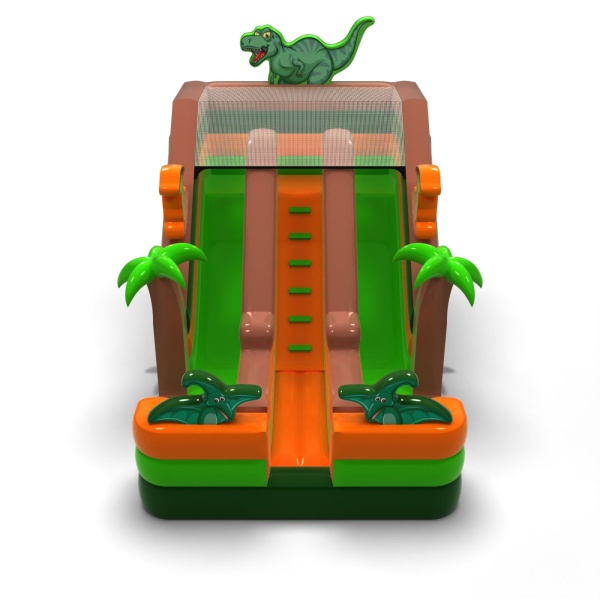 Podwójna zjeżdżalnia z motywem dinozaurów mini