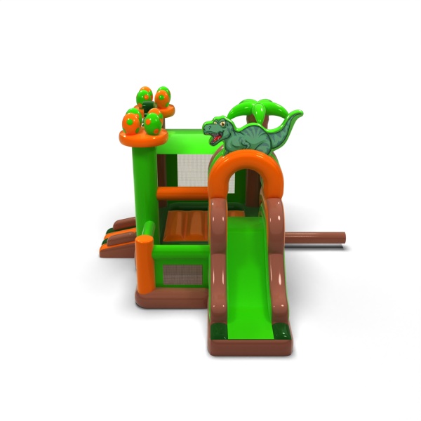 Dmuchany zamek combo z motywem dinozaurów