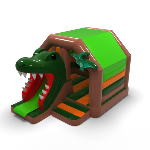 Paszcza dinozaura - dmuchaniec ze zjeżdżalnią