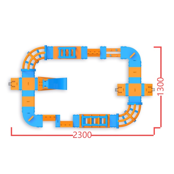 Dmuchany park wodny Omikron (23 x 13 m)