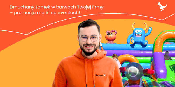 Dmuchany zamek w barwach Twojej firmy – pomysł na promocję marki na eventach!